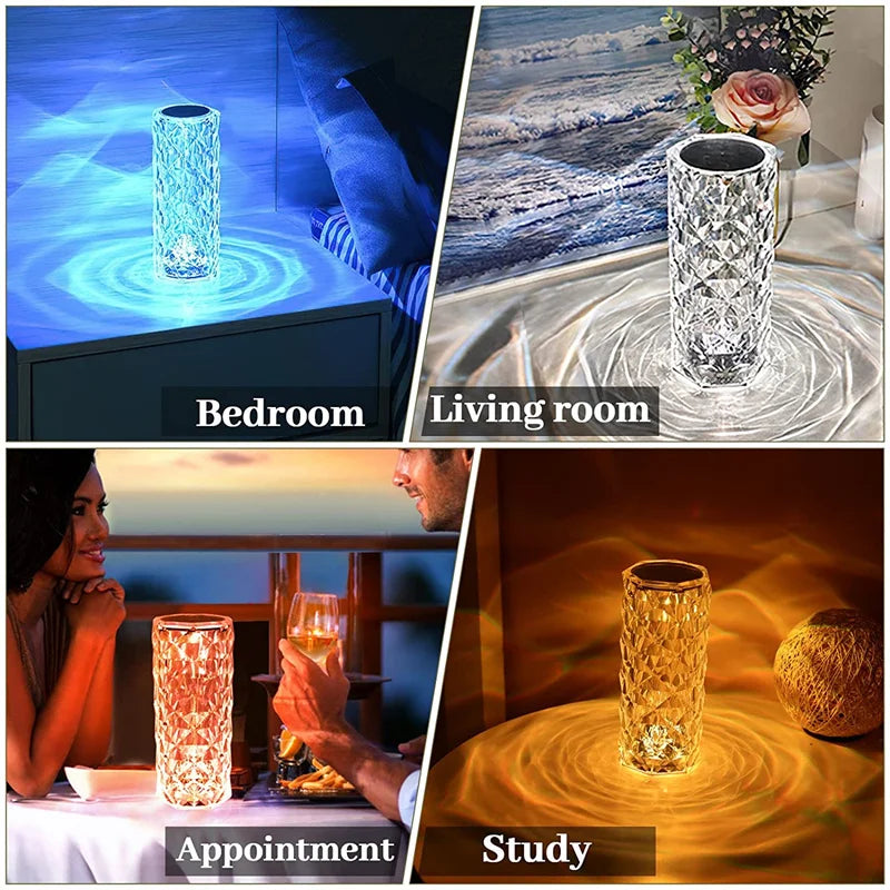 3/16 LED Crystal Table Light Projector